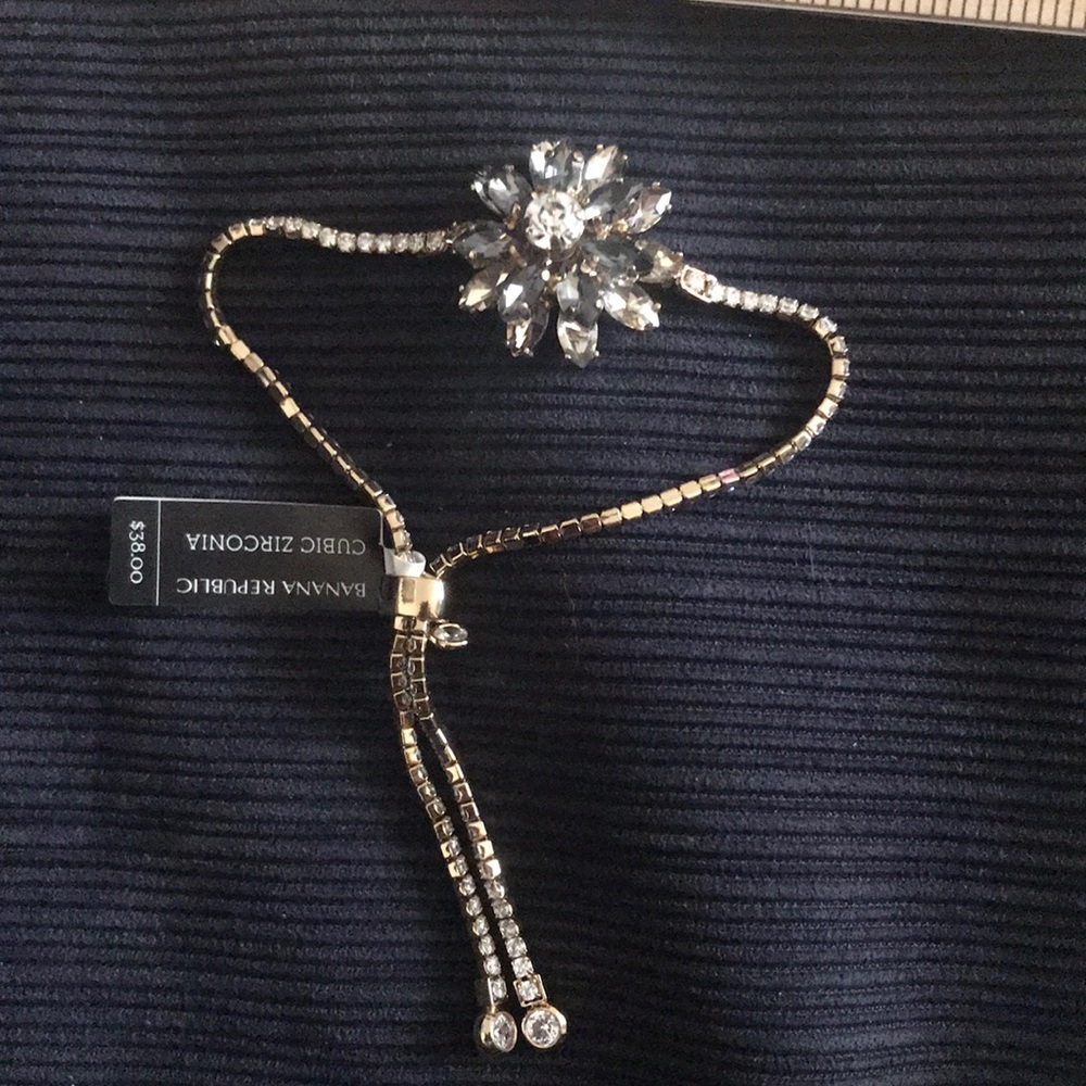 Banana Republic new old stock, Bracelet cubic zirconia adjustable - Picture 3 of 6